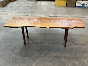 An elm low table, probably Reynolds of Ludlow. 49" long.