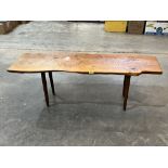 An elm low table, probably Reynolds of Ludlow. 49" long.