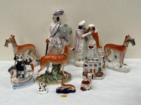 A collection of 19th Century Staffordshire ceramics.