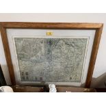 A facsimile map of Somerset after John Speede. 16" x 21".