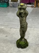 A garden statuary figure, 31" high