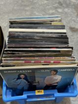 A quantity of LP and single records.