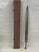 A Han style sword. 26" long. Cased.