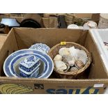 Two boxes of ceramics.