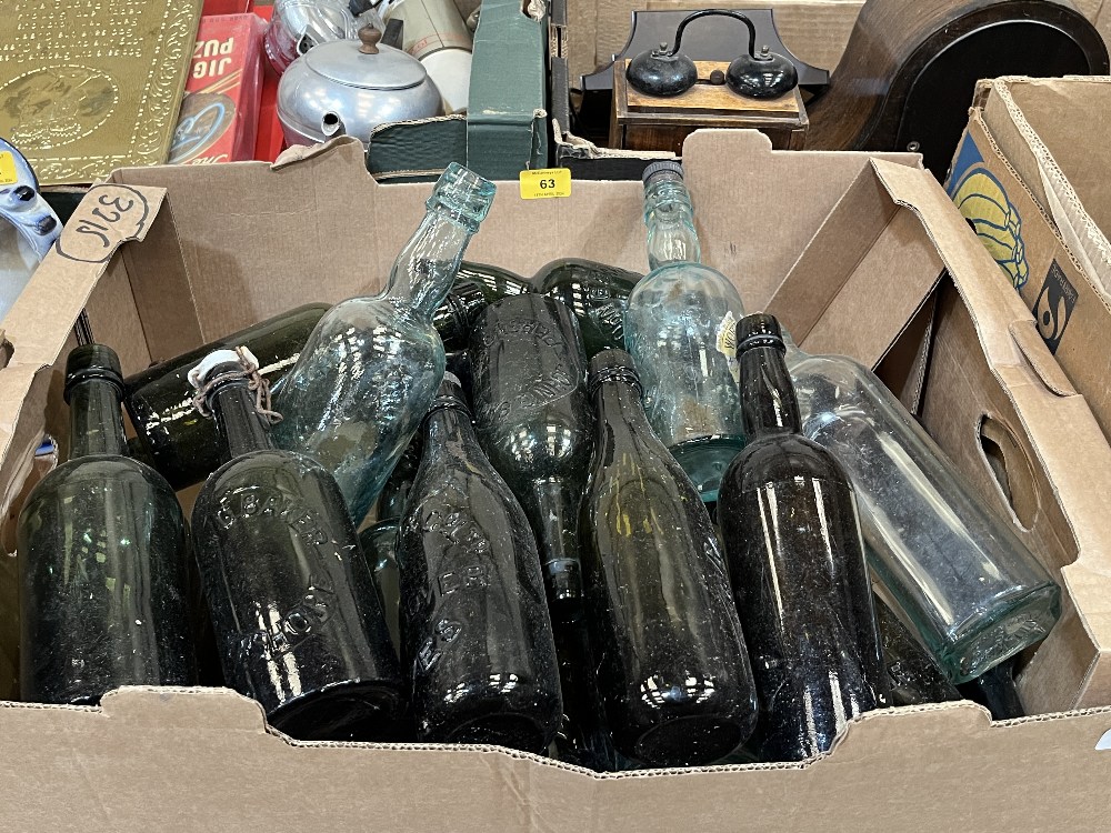 A box of old bottles.