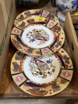 Three Royal Worcester 'Nelson Collection' decorated plates.