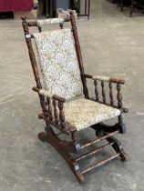 A late 19th Century American rocking chair.