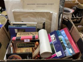 A box of books and ephemera, Shropshire, Wales local history etc.