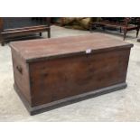 A 19th Century pine chest. 34" wide.