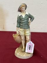 A Royal Worcester figure, French Fisherboy, modelled by James Hadley.