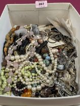 A box of costume jewellery.