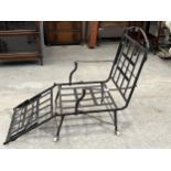 A Victorian iron campaign bed/chair.