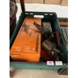 A box of tools, Black and Decker etc.