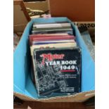 A box of Motor Year books, 1949-1957.
