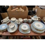 A Royal Doulton Rose Elegans pattern dinner and tea service comprising 53 pieces.