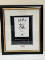 Harry Potter and The Goblet of Fire. A framed title page, inscribed and signed by J.K. Rowling. 10½"