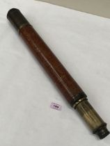 A 19th Century single draw telescope, engraved 'Richardson, London, Day or Night'. 36" long