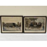 Two 19th Century coaching prints after Summers and Morton. 15" x 18"; 15" x 19".