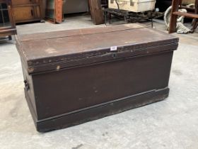 A 19th Century pine chest, the interior with a till. 37" wide.