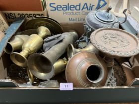 A box of metalware.