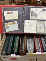 Eight albums of first day covers.