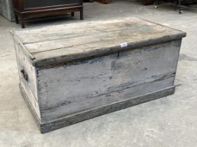 A 19th Century pine chest, 36" wide (AF)