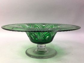 ROYAL BRIERLEY FOOTED GLASS VASE,