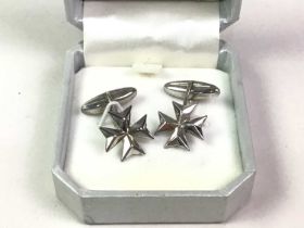 GROUP OF VINTAGE SILVER CUFFLINKS,