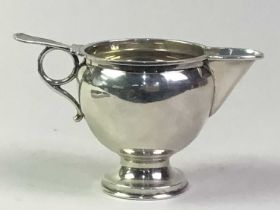 DANISH SILVER PLATED CREAM JUG, MID-20TH CENTURY