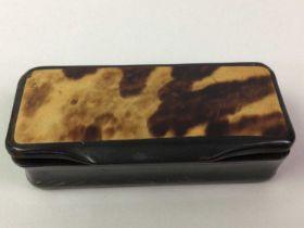 TORTOISESHELL SNUFF BOX,