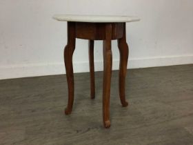 MARBLE TOPPED OCTAGONAL TABLE,