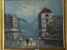 *BURNET (BRITISH, 20TH CENTURY), PARIS STREET SCENE