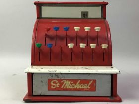 ST. MICHAEL TINPLATE TOY TILL, ALONG WITH FURTHER TOYS