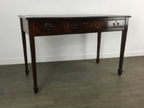 REPRODUCTION MAHOGANY DESK AND CHAIR,