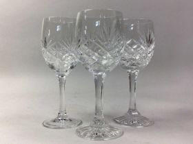GROUP OF WINE, CHAMPAGNE, SHERRY AND OTHER GLASSWARE,
