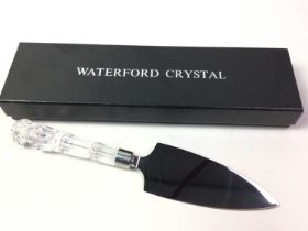 WATERFORD CRYSTAL CAKE SLICE, AND OTHER ITEMS