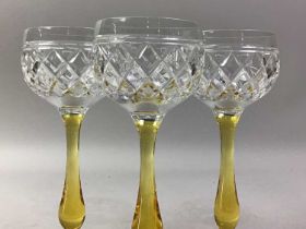 GROUP OF CRYSTAL GLASS,