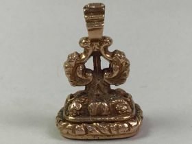 VICTORIAN GILT METAL FOB SEAL,