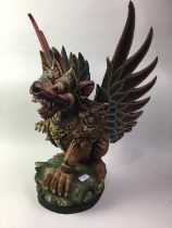 CARVED GARUDA FIGURE,