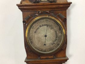 VICTORIAN BAROMETER/THERMOMETER,