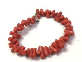 TWO CORAL BRACELETS,