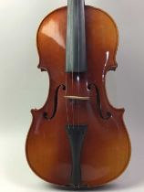 VINTAGE VIOLIN, WITH BOW AND HARD CASE