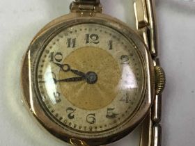 LADY'S GOLD BRACELET WATCH, EARLY 20TH CENTURY