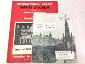 HEART OF MIDLOTHIAN F.C., THREE PROGRAMMES,