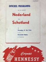 FROM THE BERTIE AULD COLLECTION, NETHERLANDS VS. SCOTLAND PROGRAMME, 27TH MAY 1959