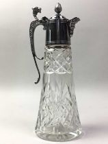 MAPPIN & WEBB SILVER PLATED CLARET JUG, AND OTHER ITEMS