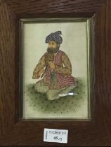INDIAN MUGHAL-STYLE PORTRAIT OF A MUSICIAN,