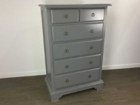 MODERN CHEST OF DRAWERS, ALONG WITH A PAIR OF MATCHING BEDSIDE CHESTS