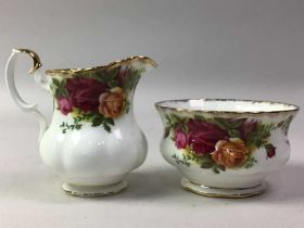 ROYAL ALBERT PART TEA SERVICE, OLD COUNTRY ROSE PATTERN