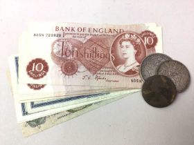 COLLECTION OF BANKNOTES AND COINS,